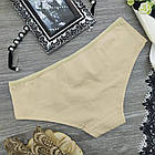 Труси сліпи жіночі однотонні "LUCKY" розмір XL бежеві 20031343, фото 7