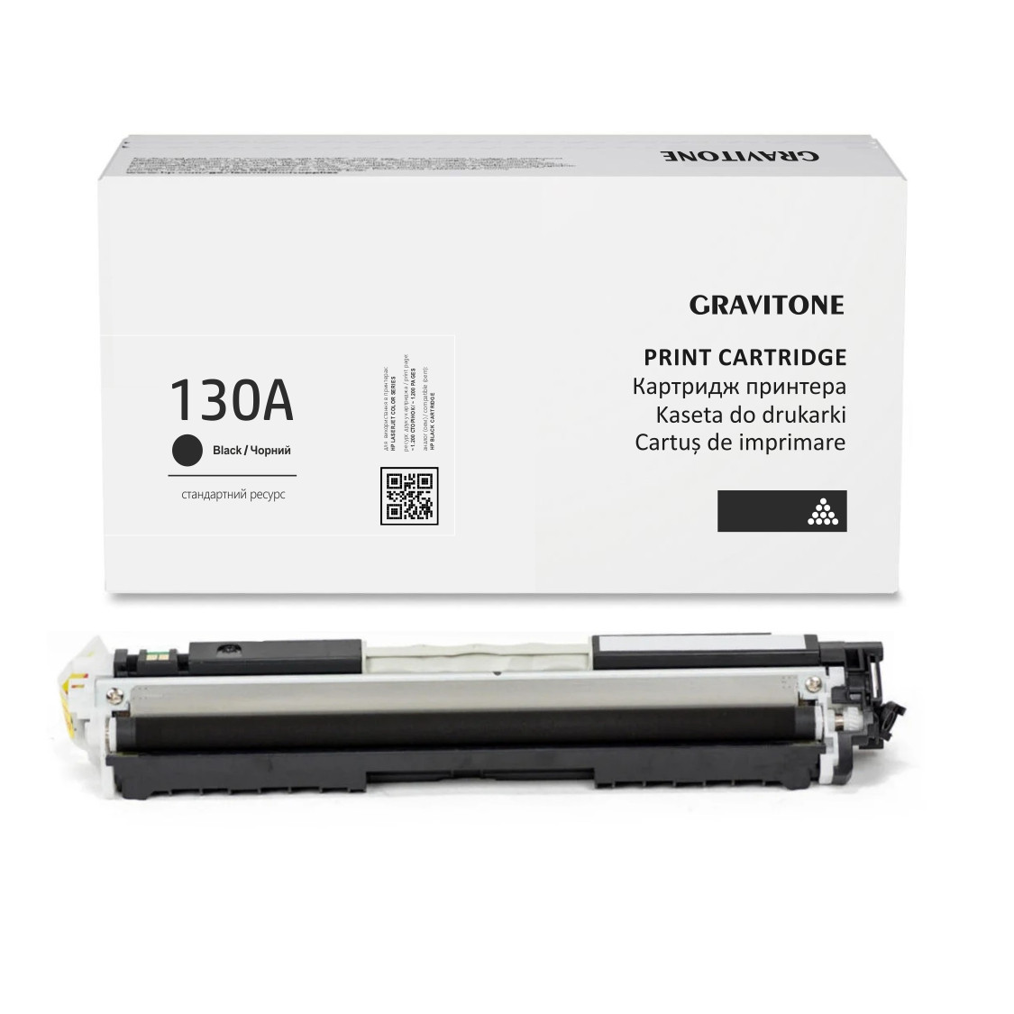 Картридж сумісний HP 130A (CF350A) Black, чорний, 1.200 стор., аналог від Gravitone