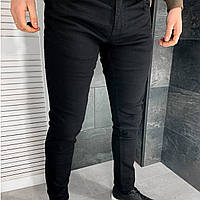 Стильні чоловічі джинси зауженые, чорні на кожен день | Виробник Туреччина