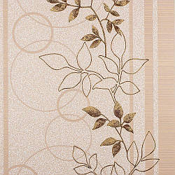 Шпалери квіти в зал, Бежеві шпалери для спальні Vinil LS Купер ВКС 1-1308 (0,53х10.05 м)