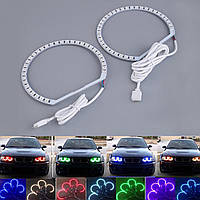 DRL кільця RGB тип BMW 2шт d=131мм / 2шт d=146мм LED (З BLUETOOTH) (4шт) 3640