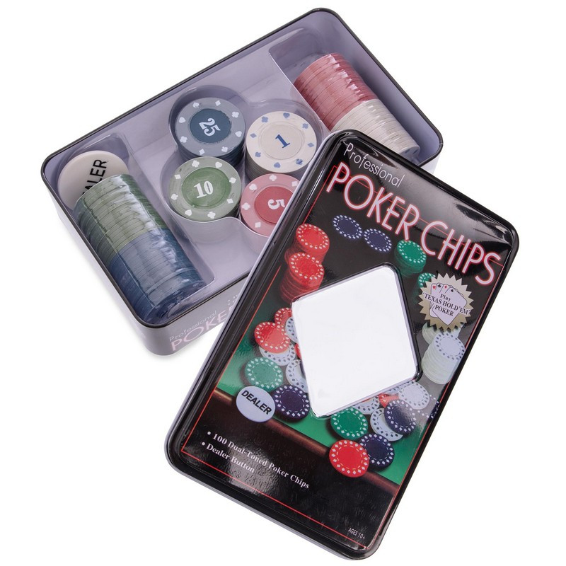 Фишки для покера 100фишек в металлической коробке IG-1102110 - фото 1 - id-p424260400