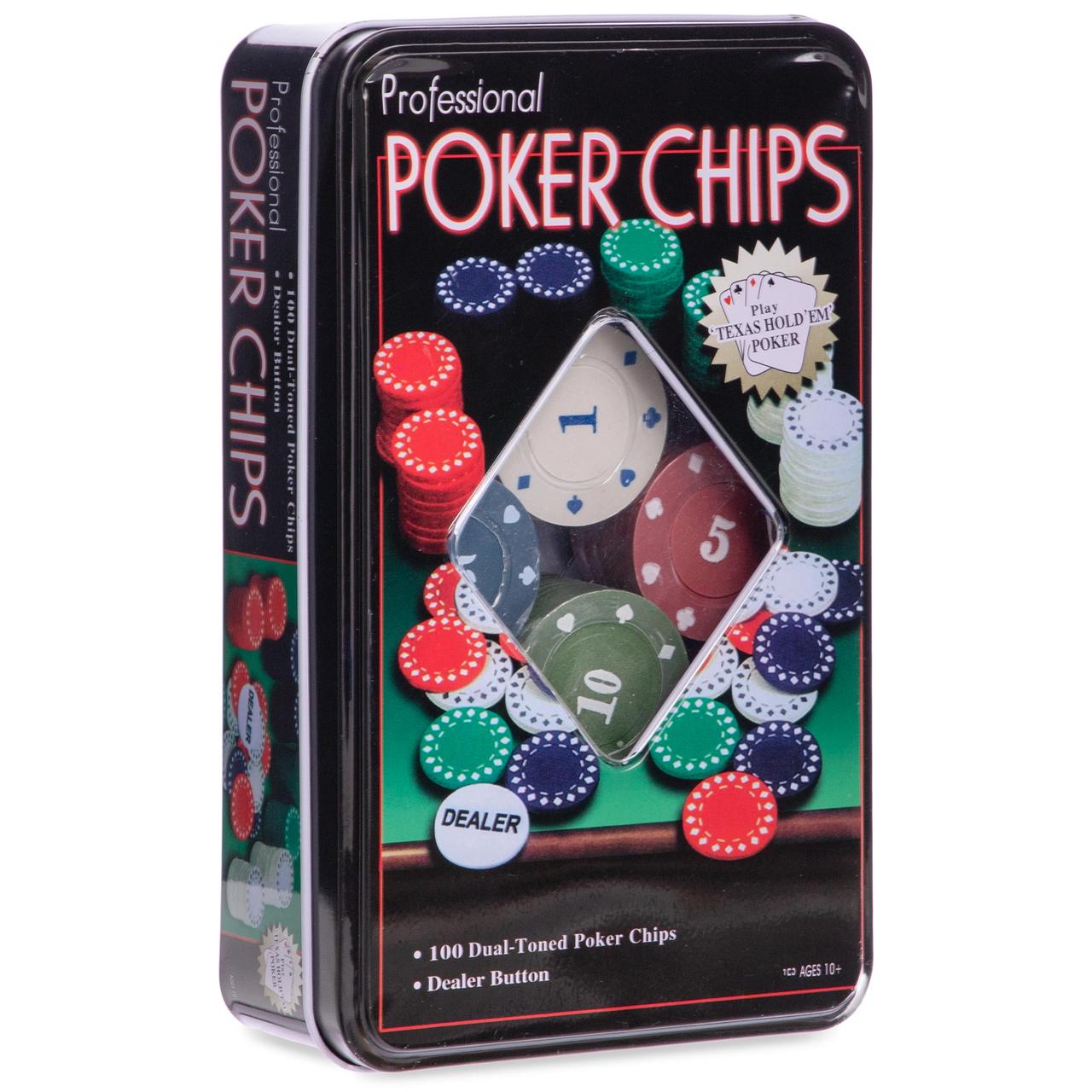 Фишки для покера 100фишек в металлической коробке IG-1102110 - фото 3 - id-p424260400