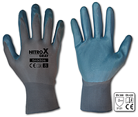Перчатки защитные NITROX GRAY нитрил, размер 8, RWNGY8