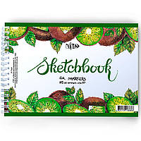 Скетчбук для маркерів на спіралі (киви) А5 (14,8х21 см) 250 г/м2. 25 аркушів «Трек»