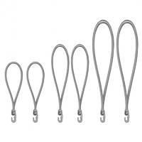 Набір гумових петель 18см, 25см, 40см з гачком 
PVC BUNGEE CORD HOOK, BCH3-04SET1GY-B