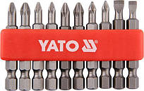 Набір біт YT-0483 (1/4", 50мм, 10шт) YATO