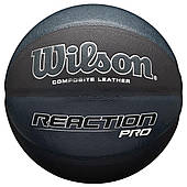 М'яч баскетбольний Wilson Reaction PRO розмір 7 композитна шкіра navy-black (WTB10135XB07)