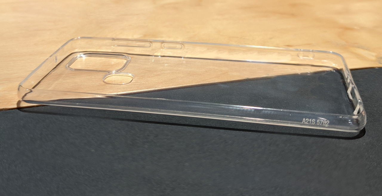 Чехол для Samsung A21S / A217 силиконовый противоударный прозрачный Ultra Thin - фото 4 - id-p1354363591