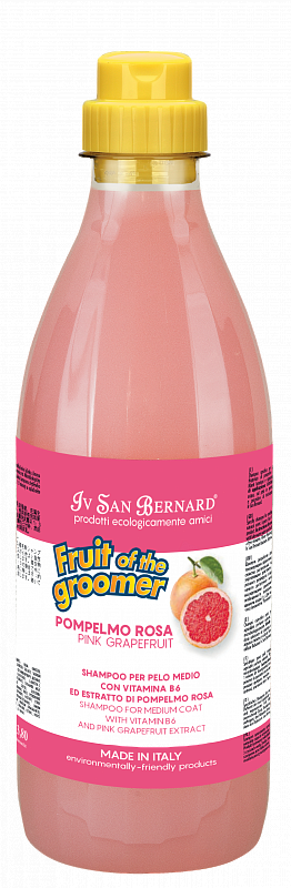 Шампунь для шерсті середньої довжини з вітамінами Грейпфрут Iv San Bernard Pink Grapefruit 1 л, фото 1