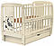 Ліжко Babyroom Жирафік DJMYO-3 маятник, ящик, відкидний бік бук слонова кістка, фото 5