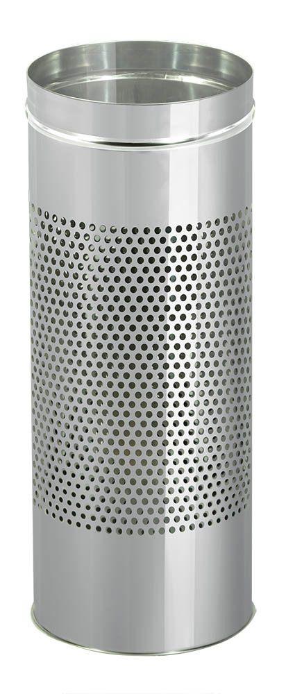 Відро для сміття кругле перфоровані 20 літрів хром, фото 1