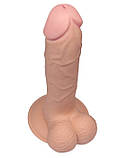 Фалоімітатор з мошонкою The Ultra Soft Dude Flesh 9, фото 4