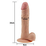 Фалоімітатор з мошонкою The Ultra Soft Dude Flesh 9, фото 6