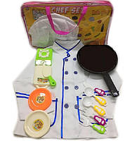 Детскай игровой набор "Повар" 2011-09, поварской китель, колпак, плита, тарелки, доска, сковорода