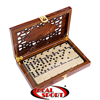 Домино настольная игра в деревянной коробке IG-5010E