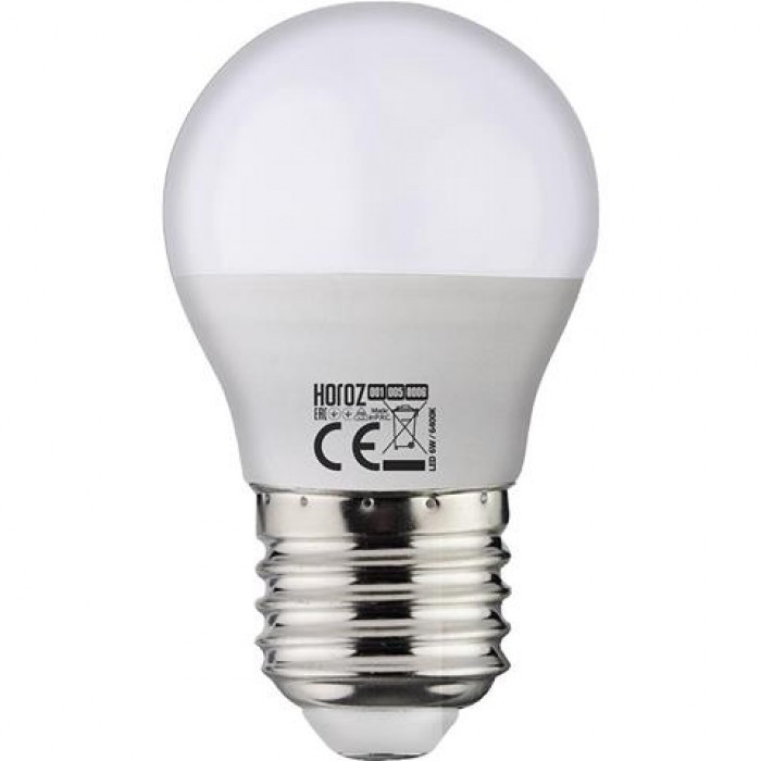 Лед лампа шарик 6W E27 4200К нейтральный свет ELITE-6 Horoz - фото 1 - id-p1354409170