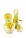 Ваза керамічна "Хризантема" жовта h = 38 см, ручне ліплення, фото 2