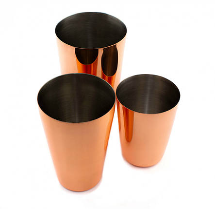 Шейкер з обтяжувачем 480 мл з мідним покриттям для міксів та преміксів професійне обладнання для бару, фото 2