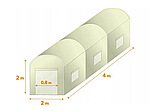 Теплиця тунель 2x4x2 м зелений FocusGarden, фото 10