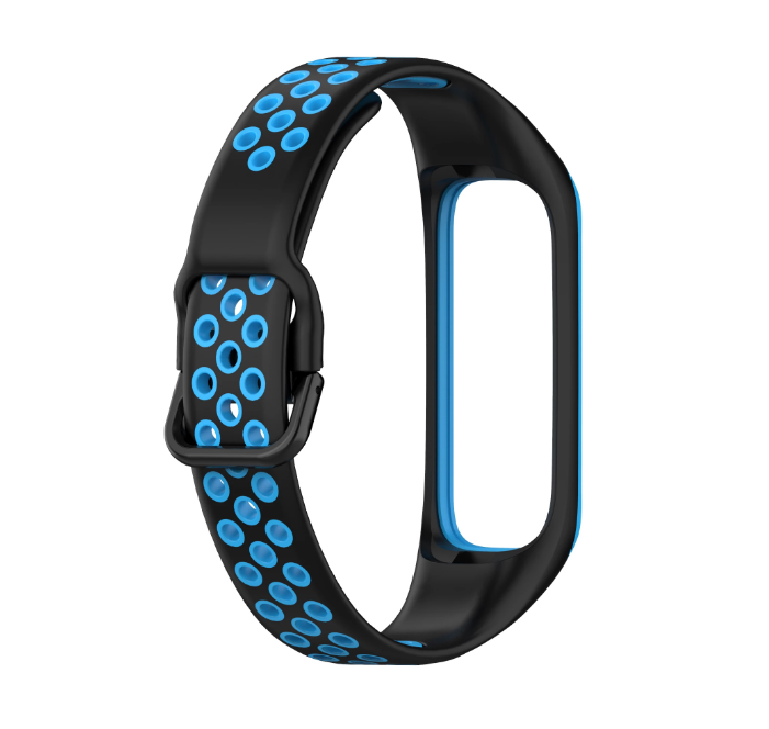 Силіконовий ремінець Primo Perfor Sport для фітнес-браслета Samsung Galaxy Fit 2 (SM-R220) - Black&Blue, фото 1