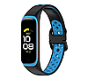 Силіконовий ремінець Primo Perfor Sport для фітнес-браслета Samsung Galaxy Fit 2 (SM-R220) - Black&Blue, фото 2