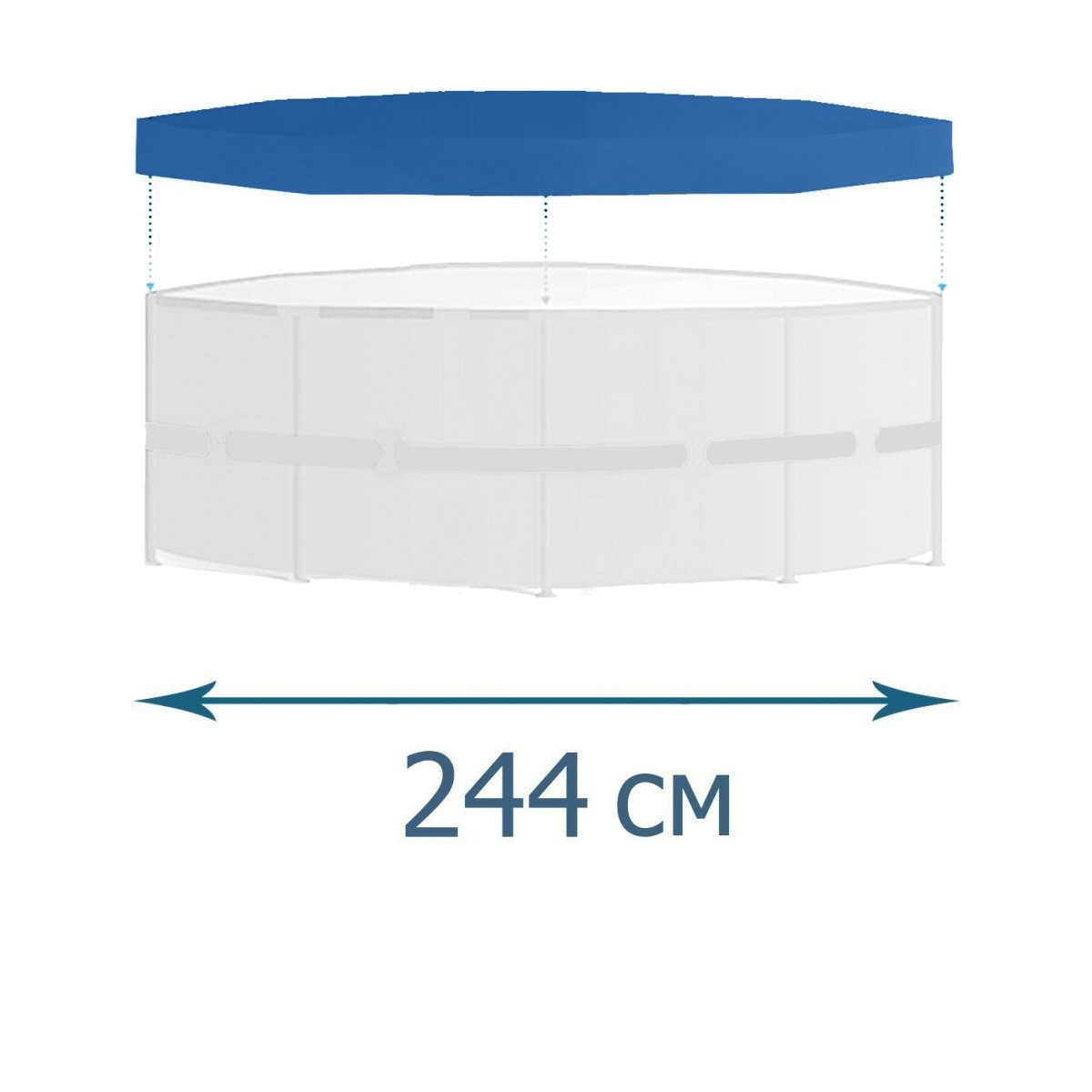 Тент для каркасного круглого басейну Intex 28030 (58406) (305 див.), фото 1