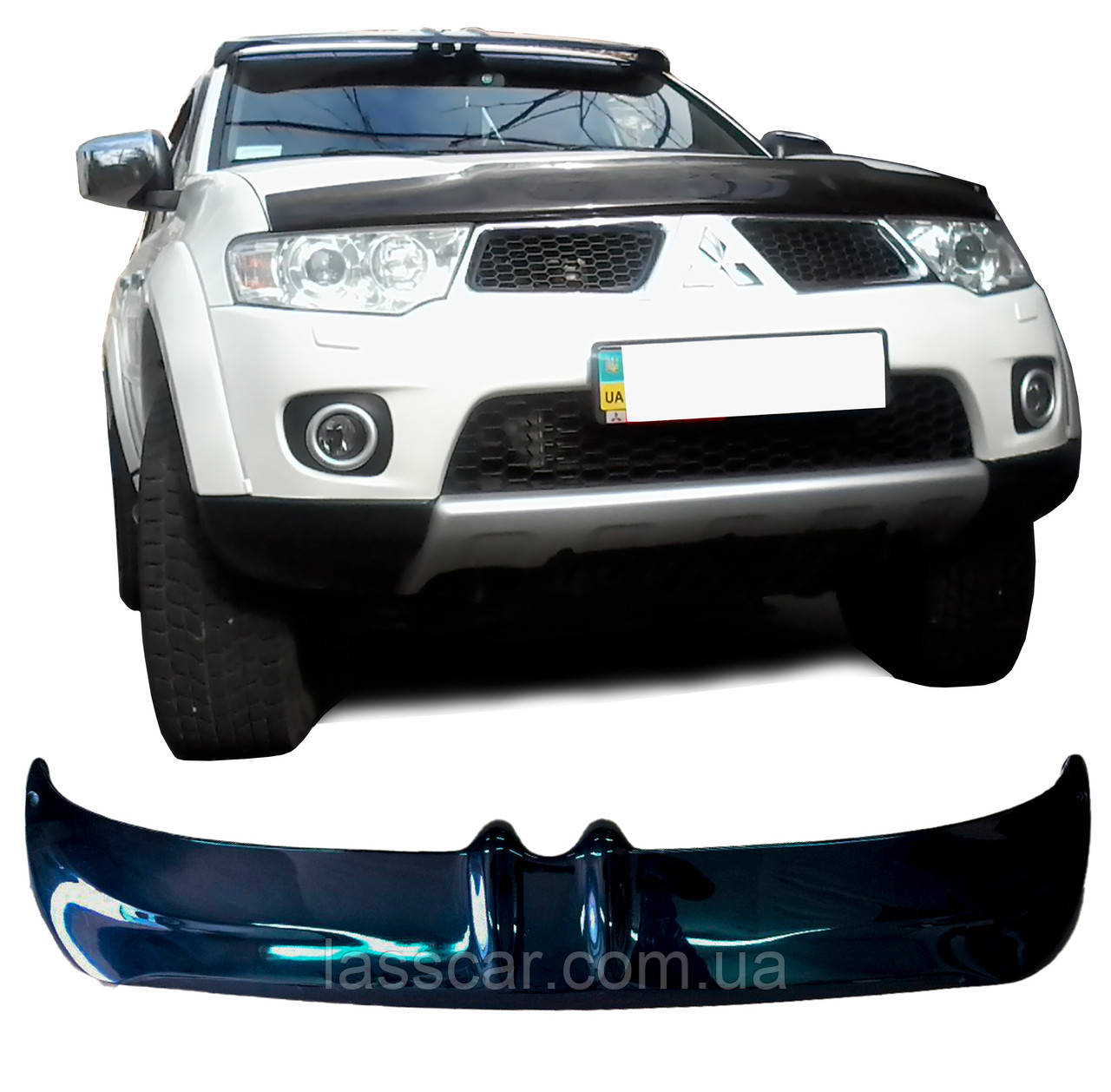 Козирок лобового скла LASSCAR на Mitsubishi Pajero Sport-2 (2008-2015)
