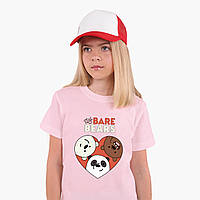 Детская футболка для девочек Вся правда о медведях (We Bare Bears) (25186-2669-PK) Розовый