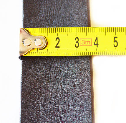 Шкіряний ремінь коричневого кольору |26-1, фото 3