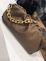Женская кожаная сумка Bottega Veneta The Pouch Боттега Венета, облако, сумка через плечо, cross body, 373