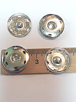 Кнопки для одягу пришивні металева 2,5см. Срібляста.Комплект  2 шт.