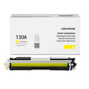 Картридж сумісний HP 130A (CF352A) Yellow, жовтий, ресурс 1.000 стор., аналог від Gravitone