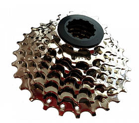 Касета на велосипед. 7 зірок хром. Зірочка на велосипед задня. Тріскачка велосипед. Зірочка заднього.