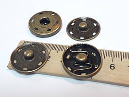 Кнопки для одягу пришивні металева 2,5см. Колір бронза. Комплект  2 шт.