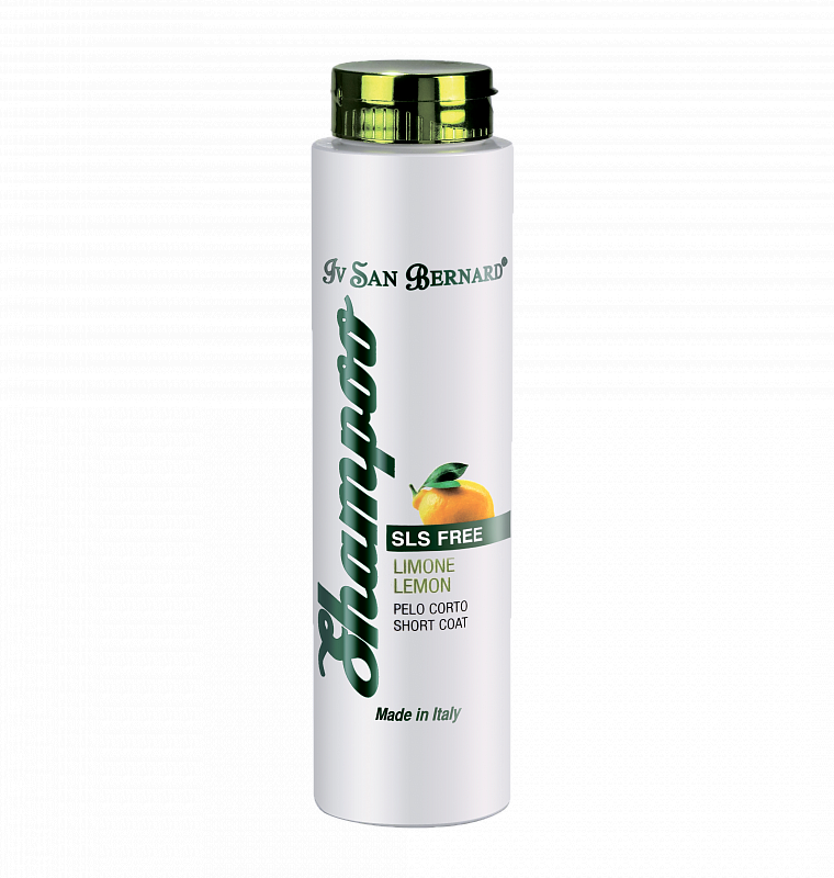 Шампунь для короткої шерсті лимон без лаурілсульфату натрія Iv San Bernard Lemon SRES FREE 300 мл, фото 1