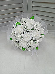Весільний букет-дублер для нареченої у білому кольорі