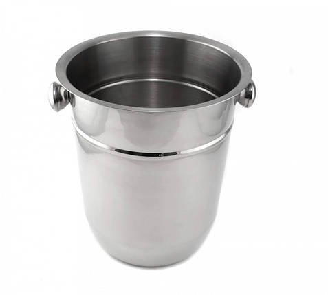 Відро охолоджувач для льоду та пляшки вина 7.5л Охолоджувач пляшок Кулер для вина Відерце для льоду нержавіюча, фото 1