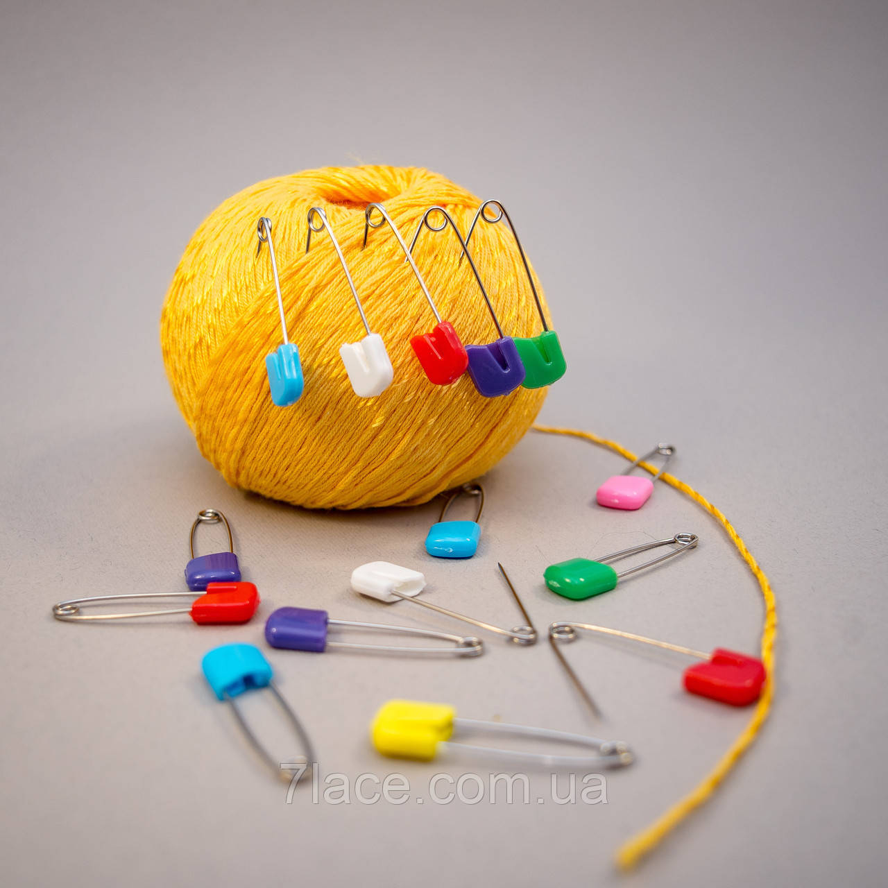 Булавка англійська/різні кольори/розміри 4,0 * 1,0 см/паковання 10 шт., фото 1