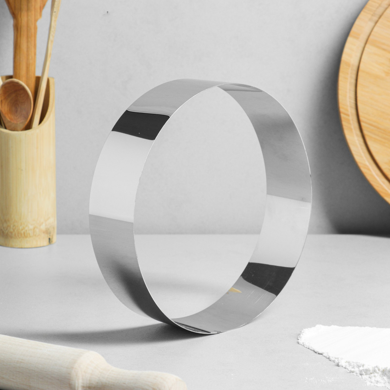 Форма для випічки і викладки "Коло" h=4 см, d=14 см, товщина 0,5 мм, фото 1