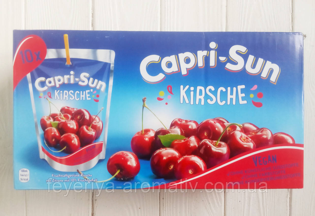 Сік із трубочкою Capri-Sun Kirsche (коробка 10шт*200ml) (Німеччина)