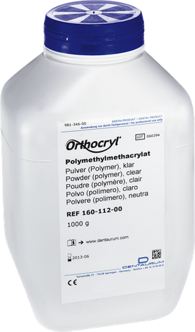 Ортодонтична пластмаса Dentaurum Orthocryl Порошок (полімер), 1 кг, фото 1