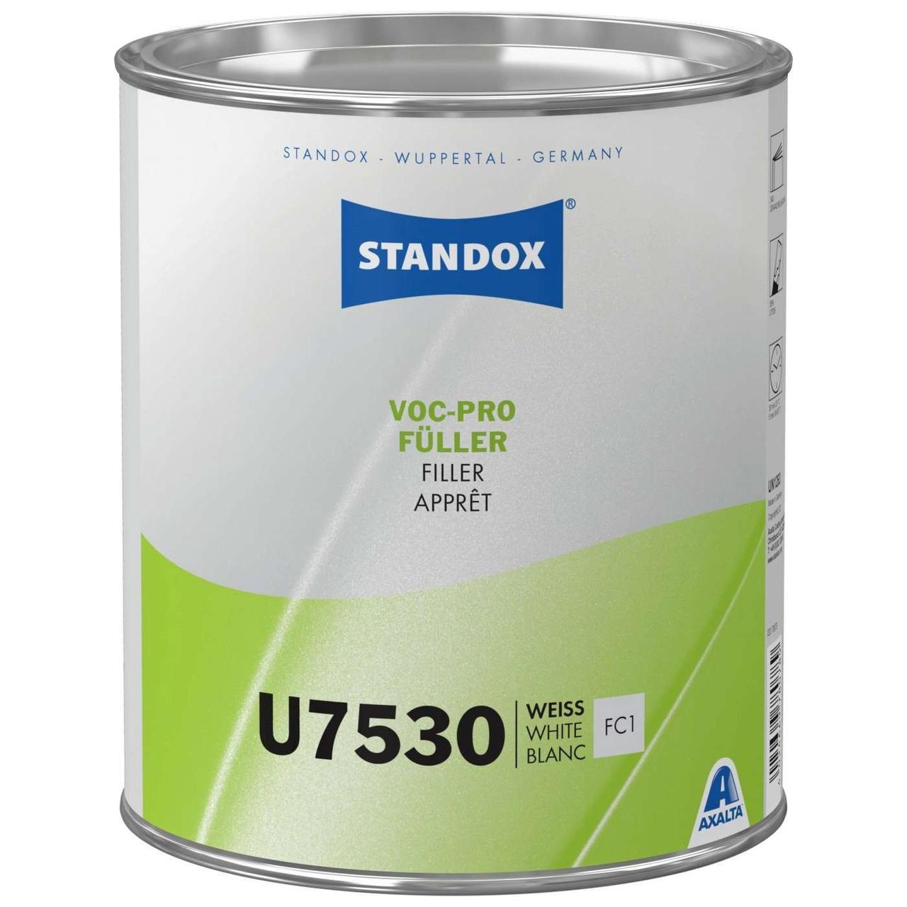 Акриловий грунт-наповнювач Standox VOC Pro Filler U7530 3.5 л білий, фото 1