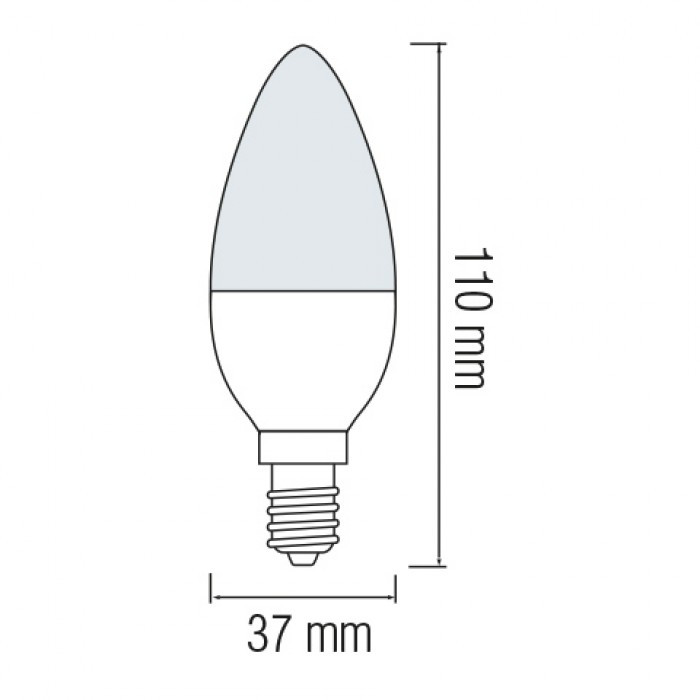 Лампа светодиодная свеча E27 8W (3000К) теплый свет LED "ULTRA-8" Horoz - фото 2 - id-p1354530393