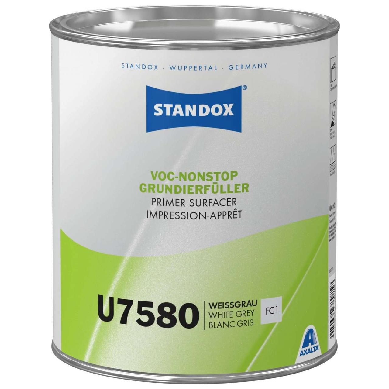 Акриловий грунт-наповнювач Standox VOC Nonstop Primer Surfacer U7580 3.5 л свiтло-сiрий, фото 1