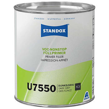 Акриловий грунт-наповнювач Standox VOC Nonstop Primer Filler U7550 3.5 л темно-сірий