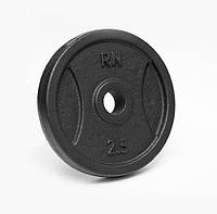 Металлический блин (диск) RN-Sport 2,5 кг для гантели (штанги) под гриф Ø25мм