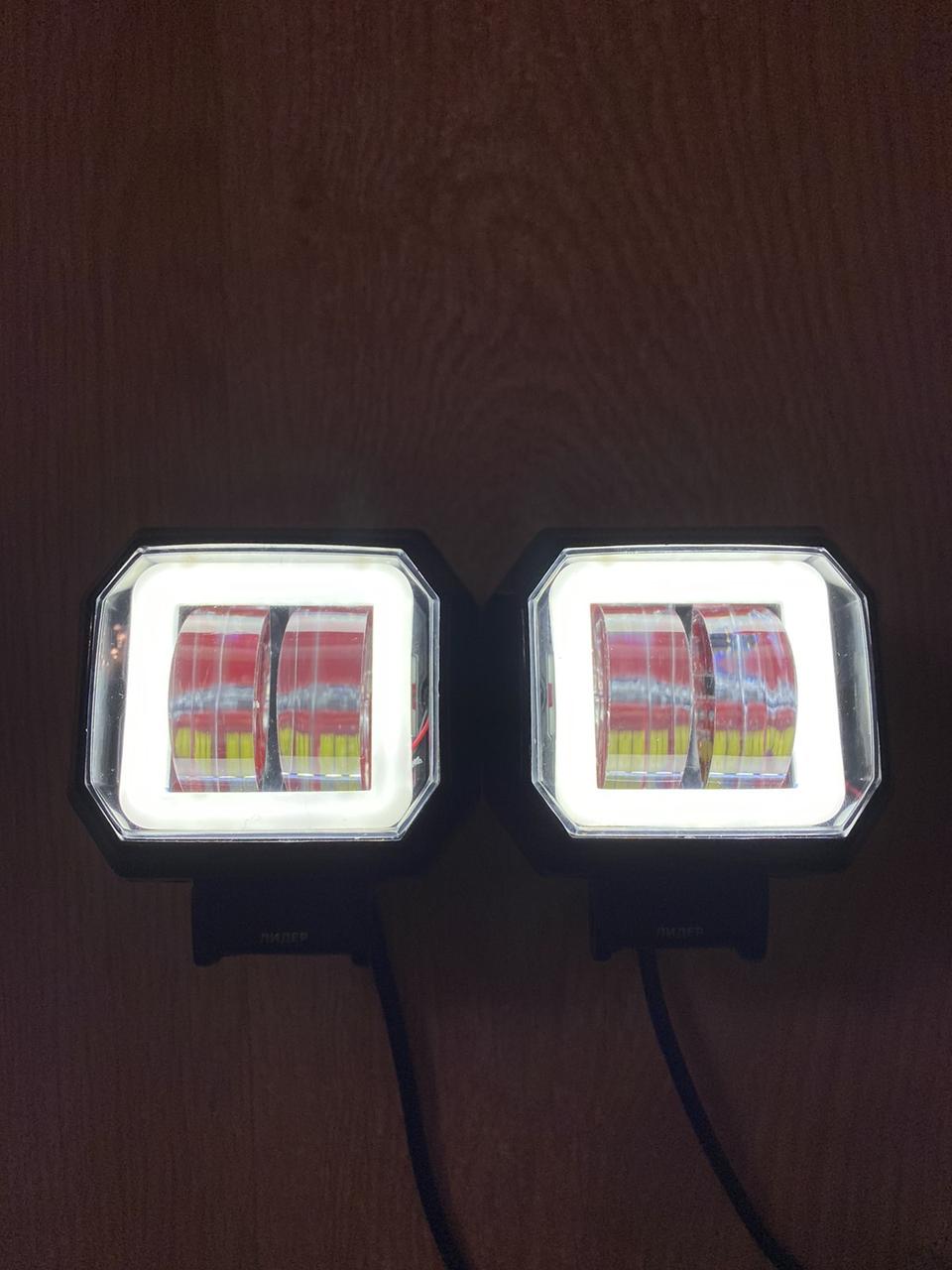 Найяскравіші LED фари 20 W світлодіодні Лэд не сліплять зустрічних СТГ Квадратні, фото 1