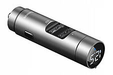 АЗП FM-трансмітер (модулятор) в машину Baseus Energy Column Bluetooth 3.1 A Сріблястий (CCNLZ-C0S), фото 4