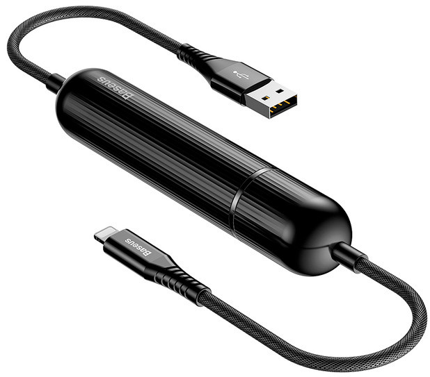 УМБ Power Bank (зовнішній акумулятор) для телефону Baseus Energy 2в1 2500 мАг Чорний (CALXU-01)